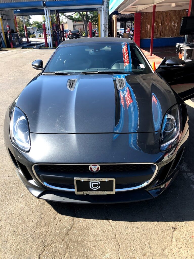 Jaguar F-Type at Fullerton smog check station