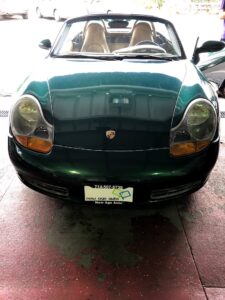 Porsche Boxster smog check at Fullerton CA
